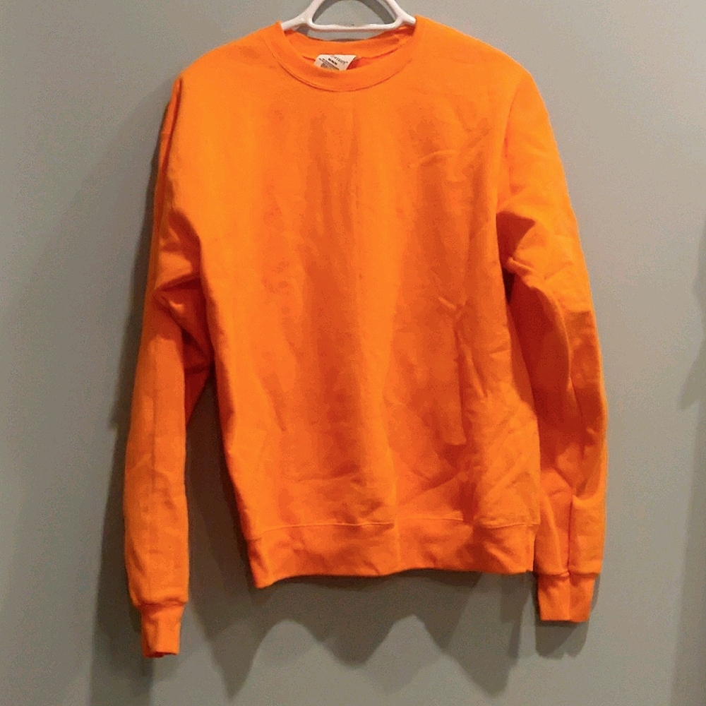Neon orange crew neck